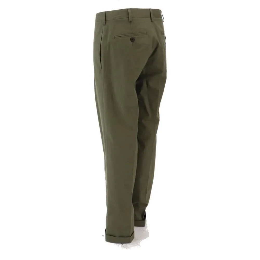 NWT‎ LANDS' END MEN'S TAILORED FIT NO IRON CHINO PANTS FOREST MOSS (GREEN) 37